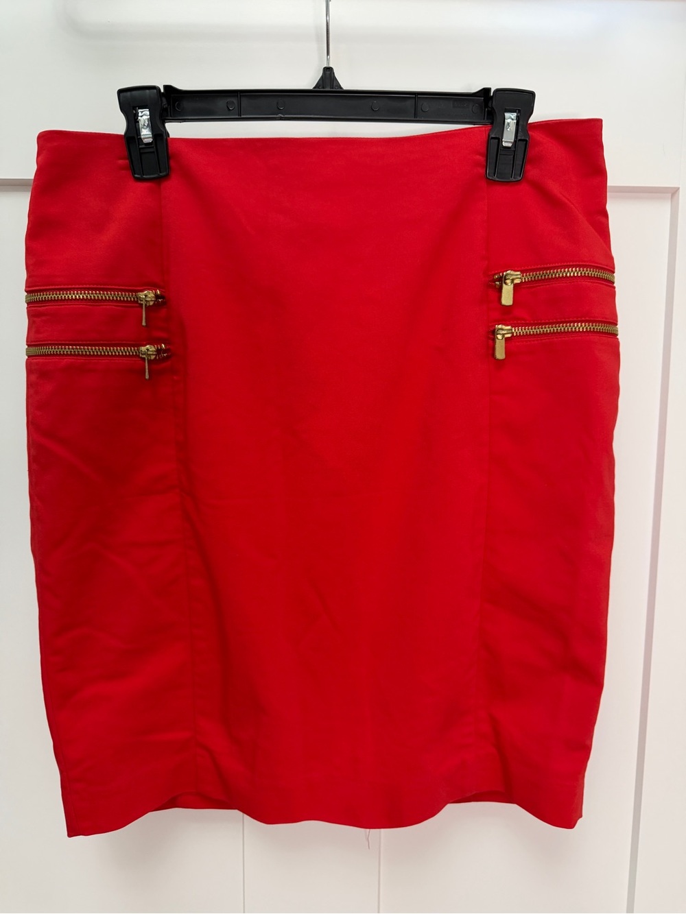 H&M Red Zipper Detail Women's Skirt